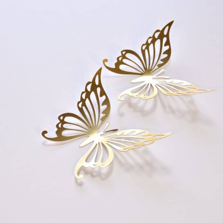 Decorative double layer butterflies.3 choices Gold/Silver Packs of 20.Weddings