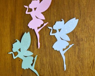 Set of 7 Fairy Wall Art, Fairies Baby Shower Wall Decor, Fairy Craft, Large Fairy